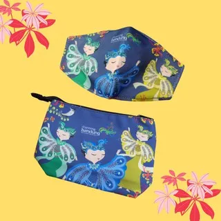 Set Pouch Masker / Pouch Tempat Dompet Masker Motif Unik Lucu Custom