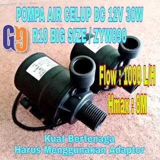Pompa Air Celup R10 Big / ZYW890 DC 12V 30W 1000LH Hidroponik Akuarium