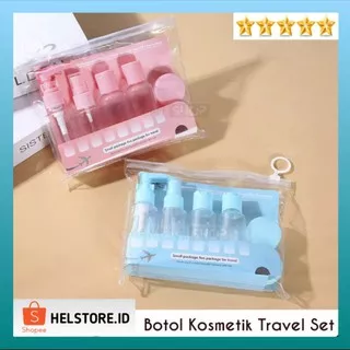 Travel Toiletries Kit Set Botol Plastik Kosmetik Travel Set Sabun Cair Spray Pump