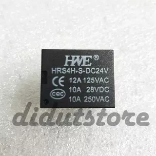 Relay DC 24V 10A 5 Kaki HWE Hitam (Volt DC) 5 Pin