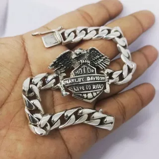 bracelet silver 925 Gelang Harley Davidson Perak 925