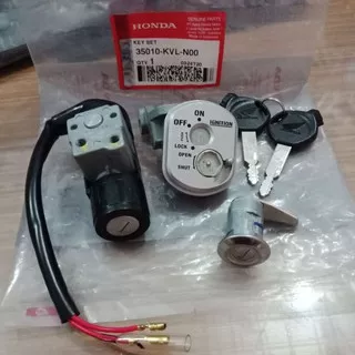 KUNCI KONTAK ASSY KEY SET KVL SUPRA X 125 2007 - 2013 BATMAN KARBU ORIGINAL ORI ASLI HONDA AHM 35010-KVL-N00