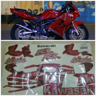 Striping Lis Stiker Kawasaki Ninja RR Merah 2010 2011 2012 Full Set Asli Kawasaki