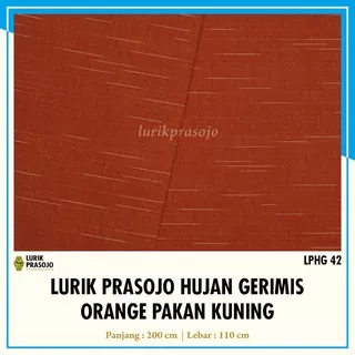 Lurik Prasojo Hujan Gerimis Orange Pakan Kuning