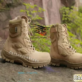 Sepatu pdl tactical caanggo crem suede safety boot pdl pol-pp pdl ASN