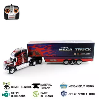 MAINAN RC MEGA TRUCK SUPER LONG TRAILER SKALA 1:32 REMOTE RADIO CONTROL TRUK PANJANG AMERICAN STYLE