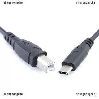 ?shangnongche?USB-C Type-c Male to USB B Type Male Data Cable Cord Phone Print