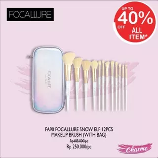 (READY & ORI!) Focallure Brush Snow Elf Brush Set With Pouch FA90 FA 90 Kuas Blending Kit Tools Make Up