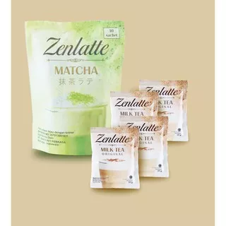 Zenlatte Matcha Pouch dan Zenlatte Milk Tea Ori Renceng