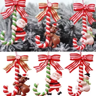 Christmas Tree Santa Claus pendant/Snowman Candy Cane Ornament for Kids home Decor