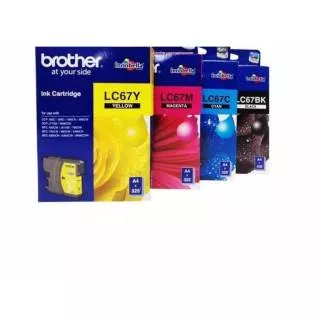 Paketan tinta brother lc67 catridge original FOR Printer Brother: DCP-185C, DCP-J715W, DCP-385C, DCP-585CW, DCP-6690CW, MFC-490CW, MFC-795CW, MFC-J615W, MFC-5890N, MFC-6490CW