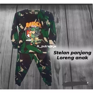 kaos loreng anakSTELAN LORENG ANAK  LENGAN PANJANG  DRIFIT/loreng malpinas/Raider kids/TNI AD kids