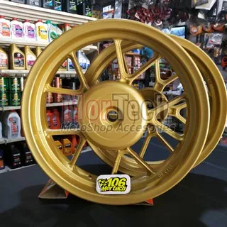 Rossi Velg Spacy GENIO Beat Street Pelek Racing Tapak Lebar Mars Palang 10 Gold 14 185 & 14 215