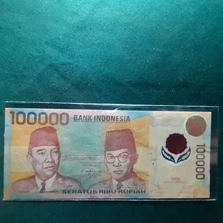 uang kuno 100000 rupiah polymer tahun 1999