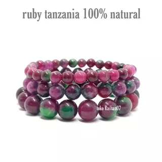 GELANG BATU RUBY TANZANIA ASLI NATURAL