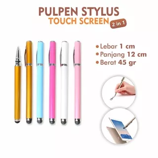 Stylus Pen 2 in 1 Plus Ballpoint Stylus Universal Touch Screen For Smartphone