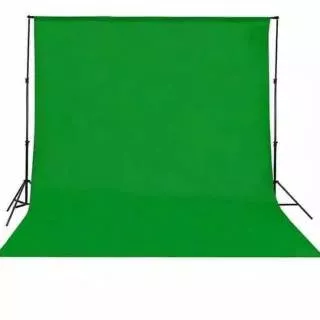 Background layar studio 2,5x3m kain warna hijau polos
