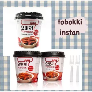 YOPOKKI Cup Topokki Tteokbokki Tokpoki Topoki Instan Halal 140 gram KOREA