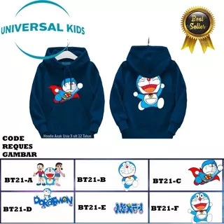 jaket anak doraemon sweater anak doraemon hoodie anak doraemon pria/wanita gratis reques gambar