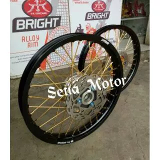 Velg Satria Fu Sepaket TK Racing/Bright/Japan Set Tromol Jari Jari Cakram Bonus Rakit/Klahar