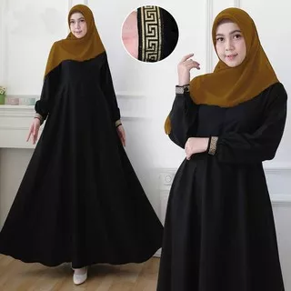 Others Gamis Polos Wanita Gamis Terbaru 2021 Baju Syar`i muslimah Wanita Nabilla Maxy Dress Cewek