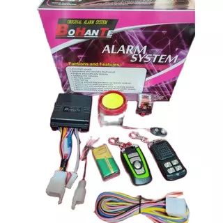 ALARM BOHANTE PINK KOMPLIT REMOTE MOTOR TERBAIK DI INDONESIA - BHT PINK B-008 Alarm ANTI MALING