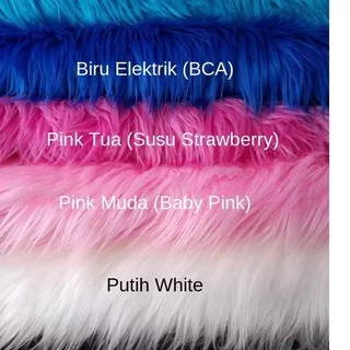 PROMO» Karpet Bulu Korea Putih Panjang Halus Lembut Kain Taplak Alas Foto Dashboard Russian Fur Whi