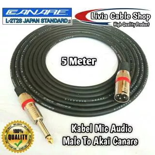 Kabel Mic XLR 5 Meter Male To Akai Mono Canon Canare