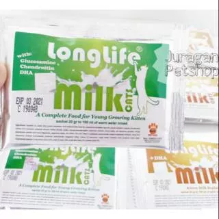 Long Life 1 Sachet | Susu Kucing/Anak Kucing | 1 Sachet Long Life Raid All | Susu LongLife Termurah