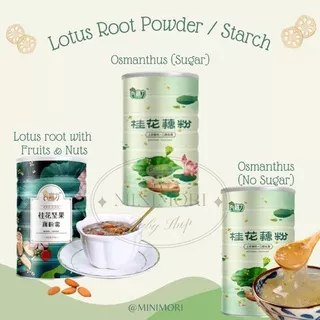 Lotus Root Powder Starch with Osmanthus/ Fruit & Nuts - Minuman/ Pengganti Sarapan Akar Bubuk Teratai