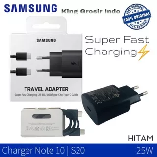 Charger Samsung Galaxy Note 10 Note 10+  Super Fast Charging Original 100% Type C USB-C To Type C