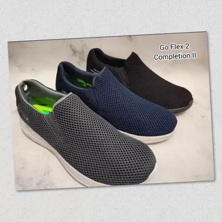 TERMURAH Sepatu Skechers Completion II Man / Skechers Completion 2 Man / Skecher Goflex Go Flex 2 II / Sneakers Slip on Pria / Sepatu kanvas Kerja Kantor