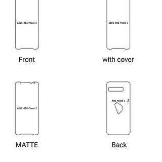 Hardwear Hydrogel Full Set Clear/Matte ASUS ROG Phone 1 /ROG 5 / ROG 3 / ROG 2 /Rog 4 /Front + Back