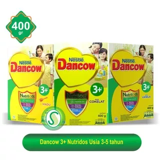 Dancow 3+ Nutritods Susu Formula Anak Usia 3-5 tahun Rasa Madu / Vanila / Coklat 400gr