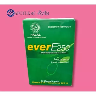Ever E 250 Vitamin E/Suplemen Kulit isi 30 kapsul