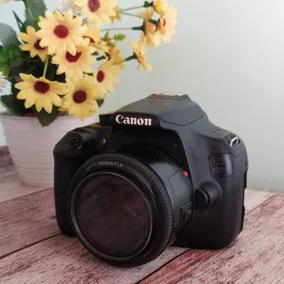 Kamera dslr Canon 1200D Lensa Fix Hasil Super Bokeh - Camera Digital Terbaik cocok untuk Pemula dan yutuber