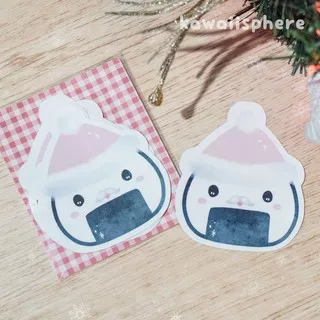 Frozen Onigiri Die Cut Card | Set isi 5 | Kawaiisphere Christmas Edition | Kartu Natal