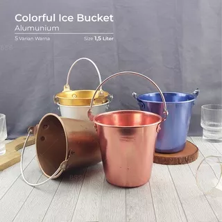 Ice Bucket Aluminium 1.5L Wadah Ember Es Batu Minuman Dingin Champagne Wine