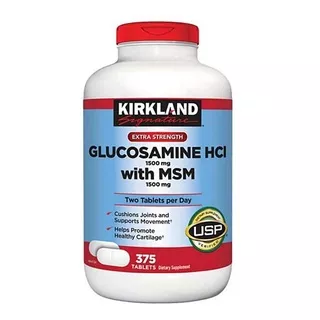 Kirkland Glucosamine HCI 1500 mg with MSM 1500 mg 375Tab Tulang Rawan