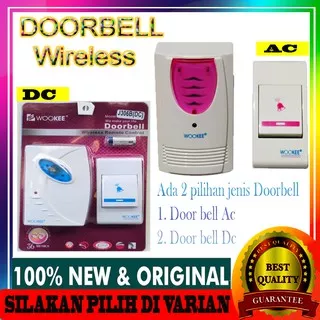 [ GRATIS BATERAI ] Doorbell Wireless / Bel Pintu Rumah Tanpa Kabel Bell WIRELESS DOOR BELL DC AC