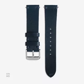 HNMD Leather Strap || Tali Jam Kulit || Navy Blue Point Stitch