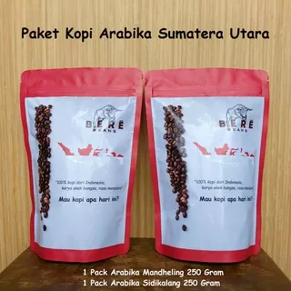 PAKET KOPI ARABIKA PROVINSI SUMATERA UTARA Sidikalang Mandheling Indonesia 250 GRAM Biji Coffee Bean