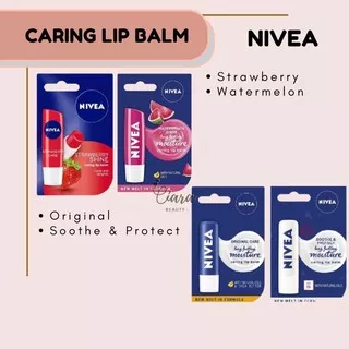 Nivea Lip Balm / Lip Care Strawberry Shine / Original Care