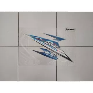 Striping Sticker Lis Honda Beat Old Kerbu 2011 2012 Putih Biru