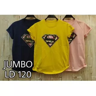 Kaos Cewek Superman Tshirt Tumblr Tee Size Jumbo - Navy