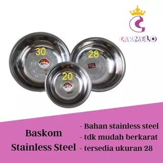 Baskom stainless uk. 28/Baskom stainless serbaguna/Baskom Alumunium/Baskom stainless Murah