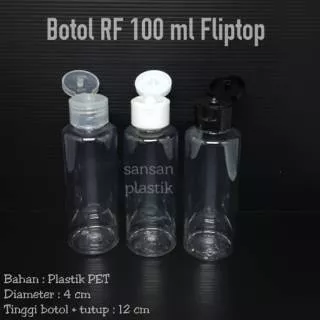 Botol fliptop 100 ml / botol 100ml Fliptop / Botol RF 100 ml BENING Fliptop SMOOTH