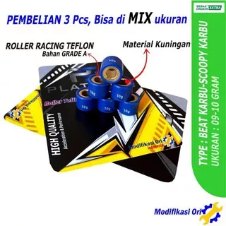 BEAT KARBU - Roller 9 gram beat scoopy karbu teflon PLATINUM RACING TEFLON bahan khusus 8 gram