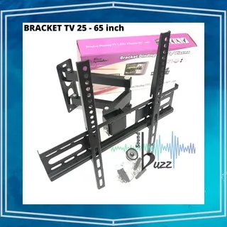 Bracket Dinding TV LCD LED TV Plasma Black Spider 25 - 65 inch TYPE 2565H