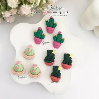 Resin Happy Cactus (2pc)